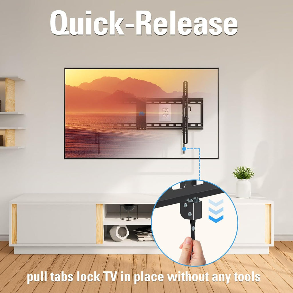 Mounting Dream Tilt TV Wall Mount - Fits 42-90 Inch Flat & Curved TVs | Universal Bracket, Max VESA 800x400mm, 120LBS Capacity