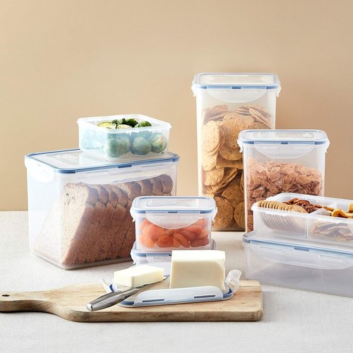 LOCK & LOCK Easy Essentials Food Storage lids/Airtight containers, BPA Free, 54 Ounce, Clear