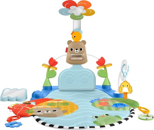 Fisher-Price 3-in-1 Kick & Sway Gym - Sensory Baby Play Mat for Newborn Development | Ages 0+ Months