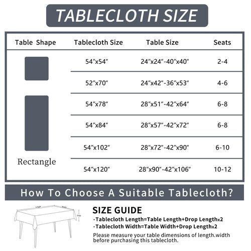 HOMOHEINI Rectangle Table Cloth,100% Waterproof Tablecloth Oil Proof Spill Proof Vinyl Table Cloth, Wipe Clean Plastic Table Cover for Dining, Camping, Indoor and Outdoor 54" x 78",Leaves