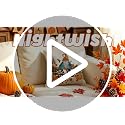 NIGHTWISH Fall Pillow Covers 18x18 (Set of 4) - Pumpkin & Maple Leaf Decor