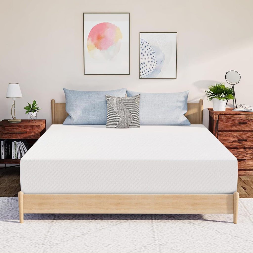 Neo Sleep 10-Inch King Cooling Gel Memory Foam Mattress - Medium Firm Pressure Relief | CertiPUR-US Certified