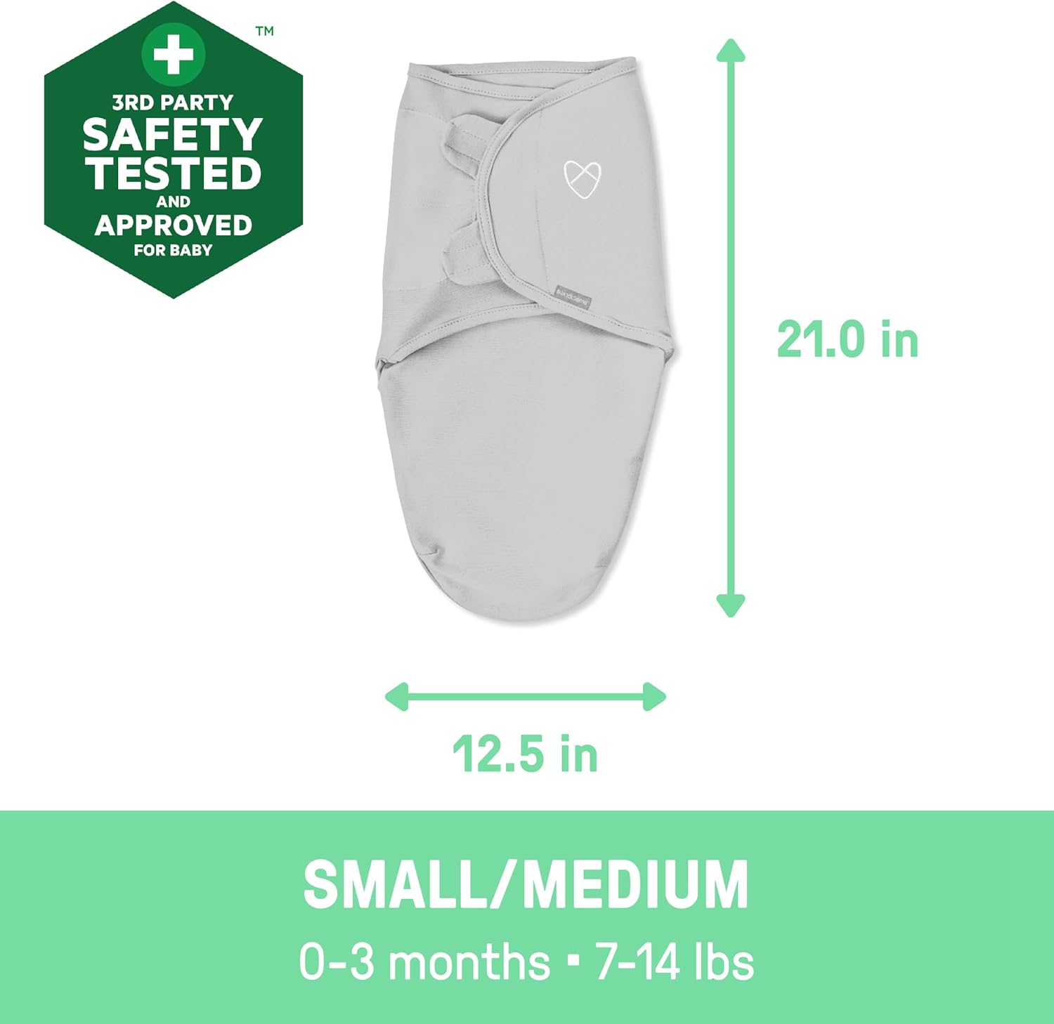 SwaddleMe by Ingenuity Baby Swaddle Blanket - 100% Cotton, Improves Sleep & Calms Reflex | 0-3 Months, 2-Pack - Tropical Dino