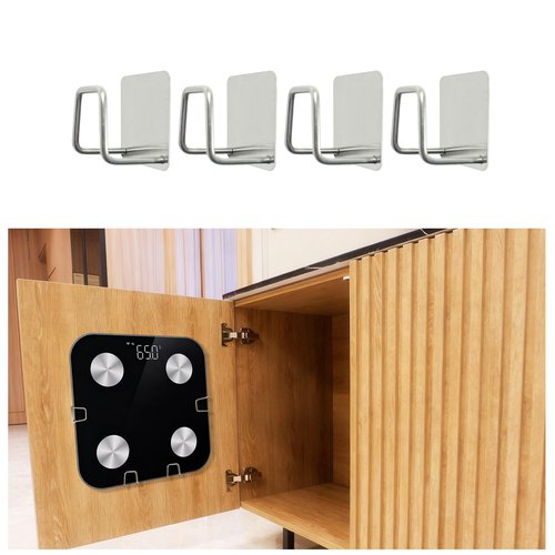 KeMioYuXin Scale Holder for Bathroom Wall - 4pcs Universal Bathroom Scale Body Weight No-Drill Stand for Wall Cabinet Home