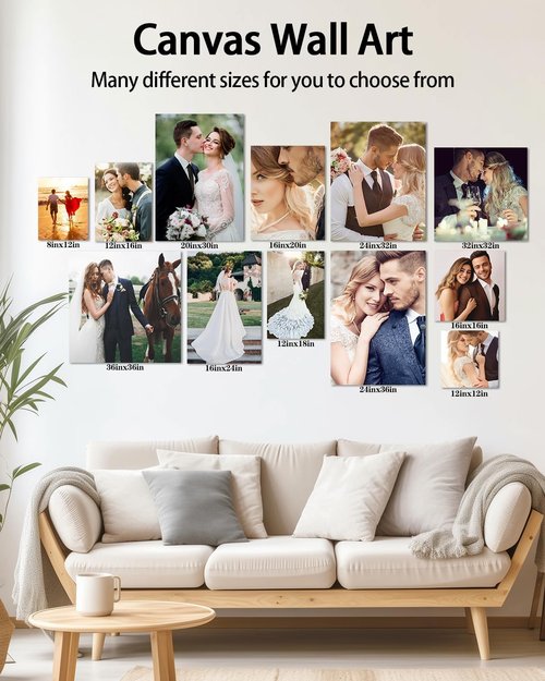 AbcCustomize Canvas Prints - Personalized Photo Art for Living Room & Bedroom Decor | Fast Next Day Shipping