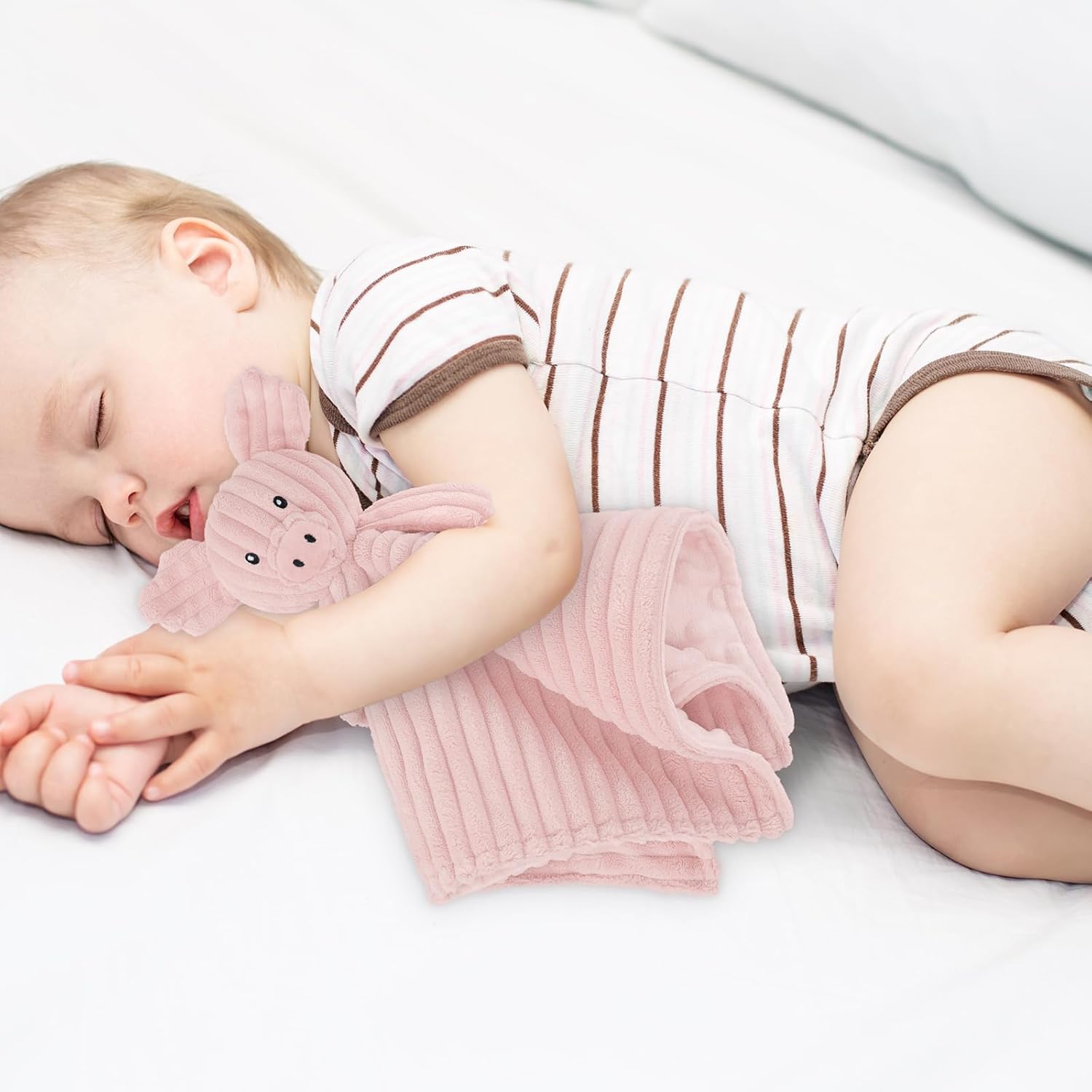 Skiennix Baby Security Blanket - Soft Pig Lovey Toy for Newborns | Pink 15 Inch Snuggle Gift