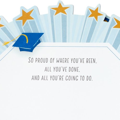 Hallmark Paper Wonder Displayable Pop Up Graduation Card (Hats Off)