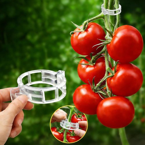 Feed Garden 120Pcs Plant Clips - Reusable Supports for Climbing Plants, Tomatoes, Cucumbers & More | White
