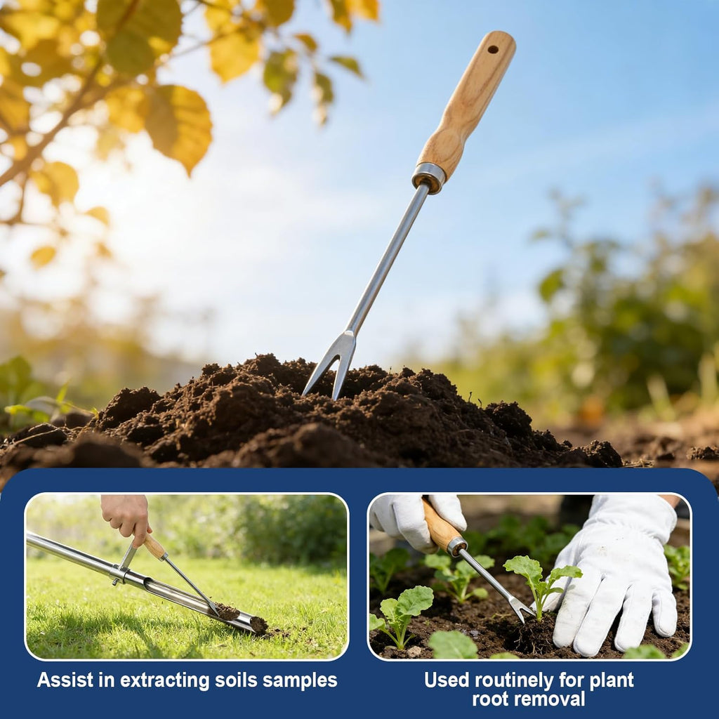 Skiennix 36-Inch Soil Sampler Probe - Heavy-Duty Stainless Steel Tool with T-Handle for Lawn & Garden Testing