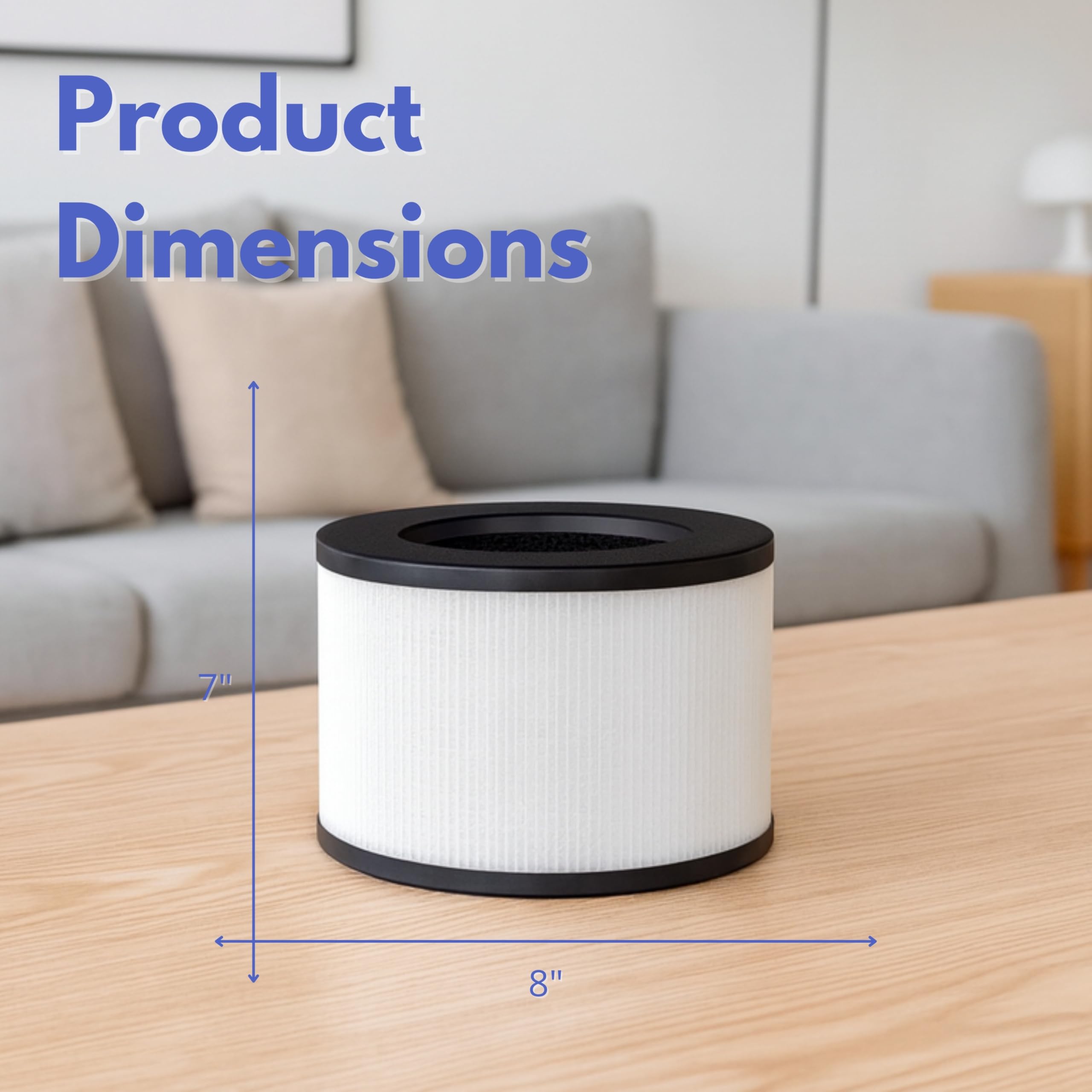 Nispira TZ-K1 Plus Replacement Filter Compatible with ToLife TZ-K1 Plus Air Purifiers Large Room 1291 Sq ft Size 7"L x 8"W x 8"Th, 1 Pack