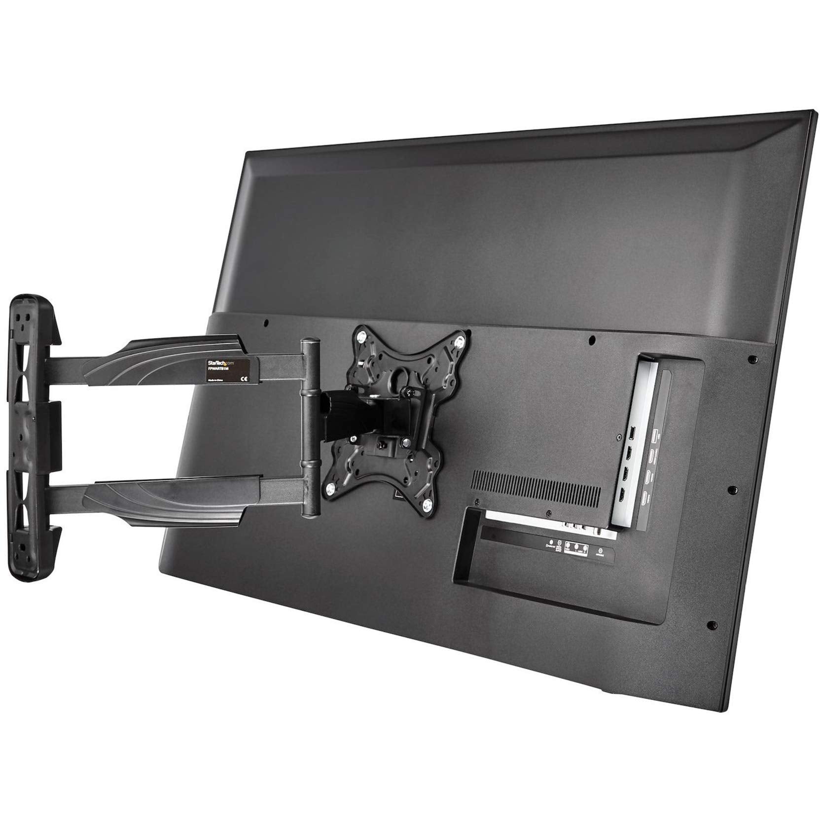 StarTech.com Full Motion TV Wall Mount - 32-55 inch (77lb/35kg) VESA Displays - Low Profile Universal Flat Screen TV Wall Mount - Heavy Duty Adjustable Tilt/Swivel Articulating Arm Bracket (FPWARTB1M)