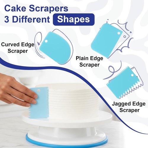 222 PCS Cake Decorating Kit by [Brand Name] - Complete Set with Turntable, Piping Bags, Spatulas & More