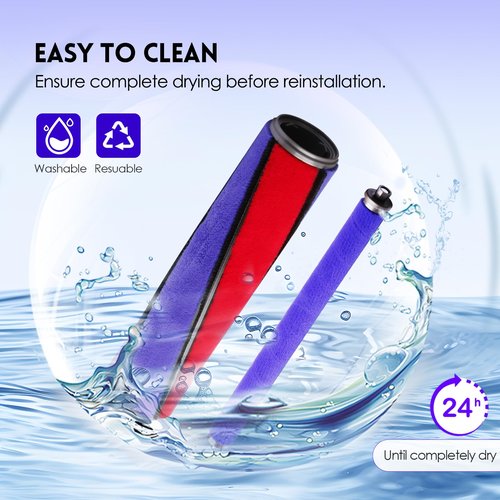 OTTWL Soft Roller Replacement Vacuum Head Compatible with Dyson V7,V8, Cyclone V10,V11,V15 Cordless Vacuum Cleaners, Suitable for Thin Carpets, Hardwood Floor
