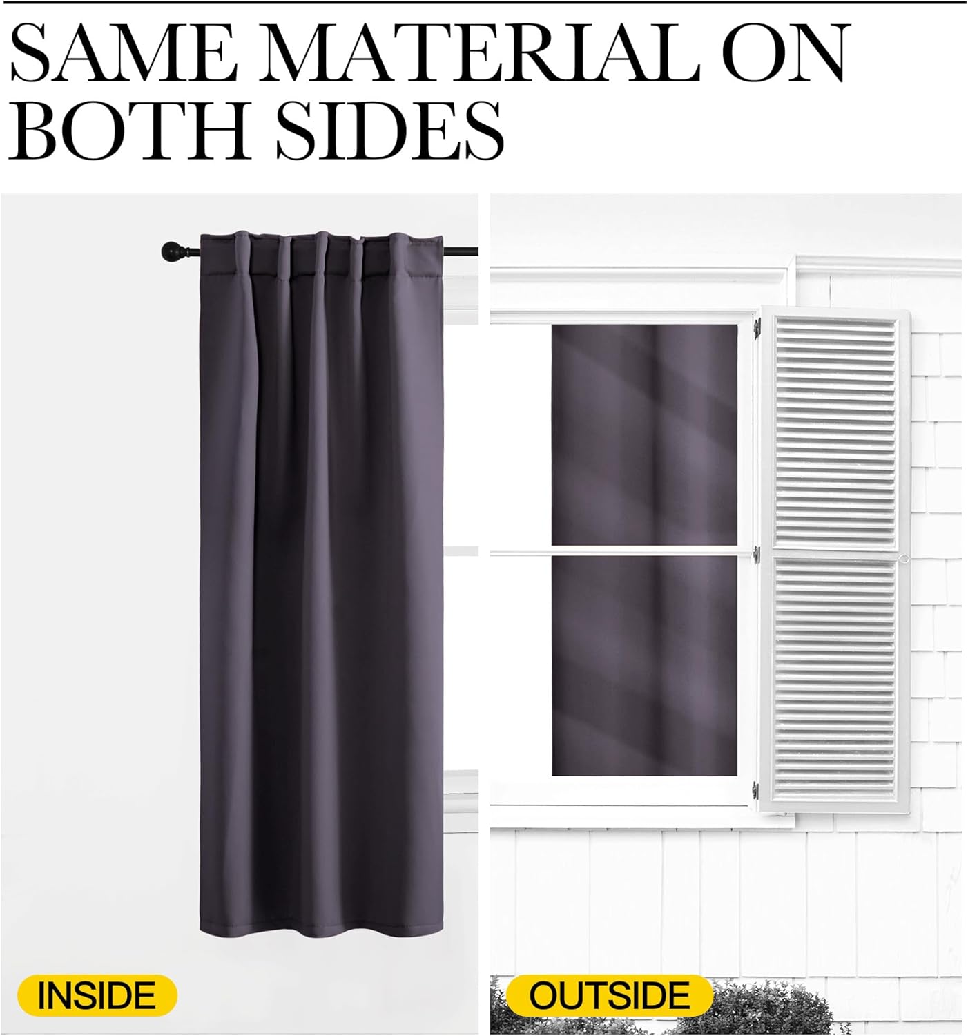 NICETOWN Greyish Purple Blackout Curtains - Thermal Insulated 84-Inch Drapes for Large Windows | 2 Panels, 42" Wide