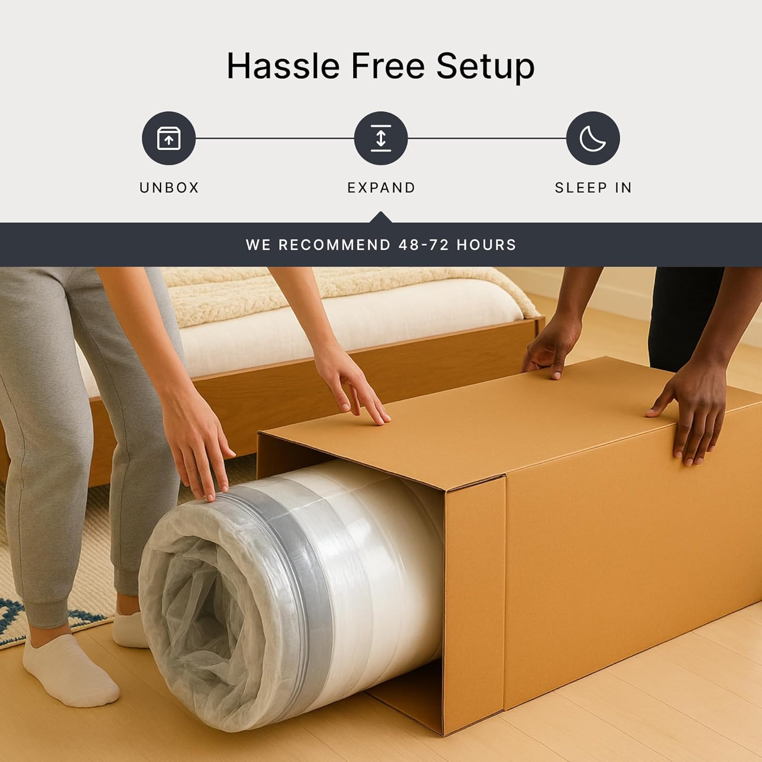 Signature Design by Ashley Chime Twin Mattress - 12" Thick Memory Foam for Pressure Relief | Fiberglass Free