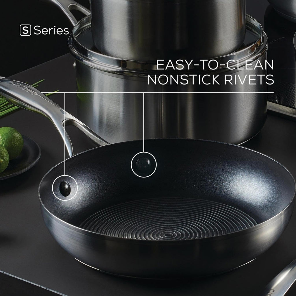 Circulon Stainless Steel Frying Pan/Skillet Set with SteelShield Hybrid Stainless and Nonstick Technology
