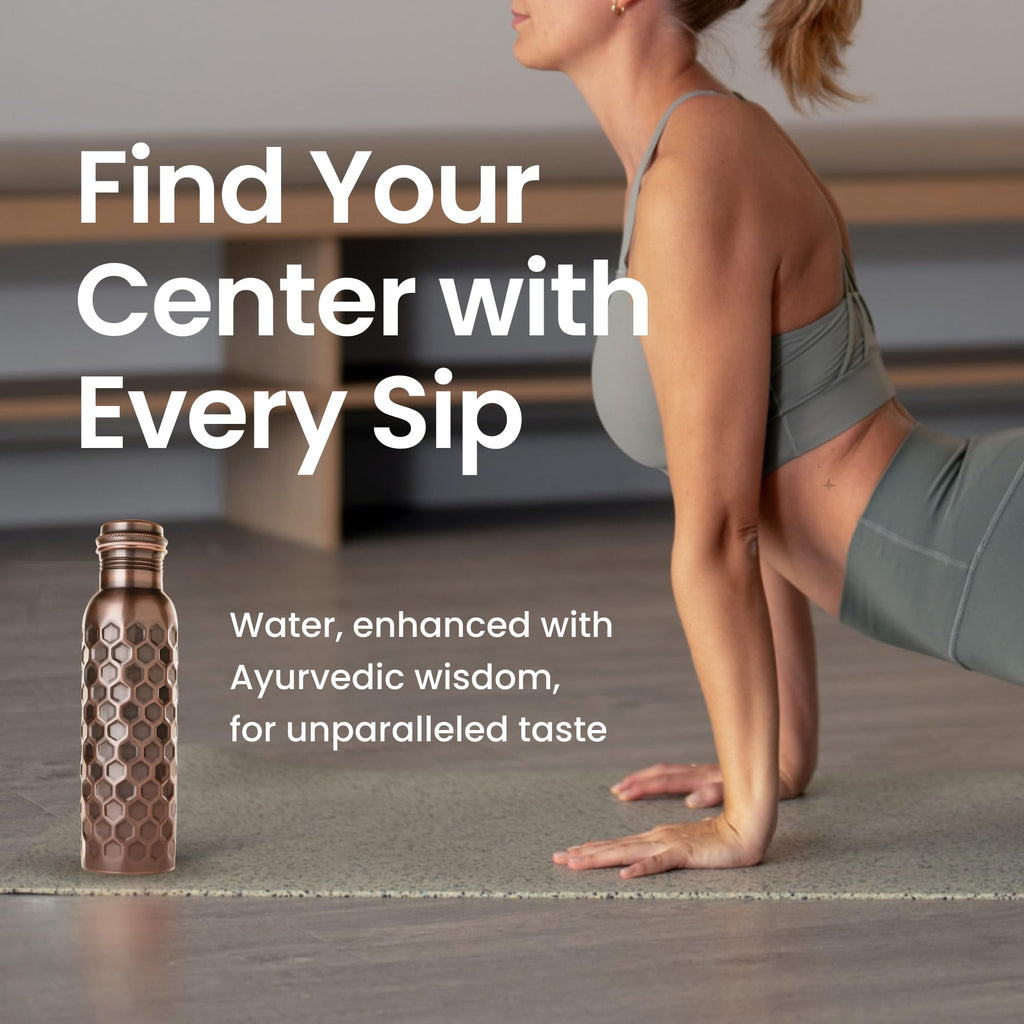 Otiem 100% Copper Water Bottle for Drinking Water, 34 Oz Antique Black – Stay Hydrated and Enjoy Ayurvedic Benefits – Leak-Proof, Temperature Retention, Eco-Friendly Design – Durable Copper Bottle
