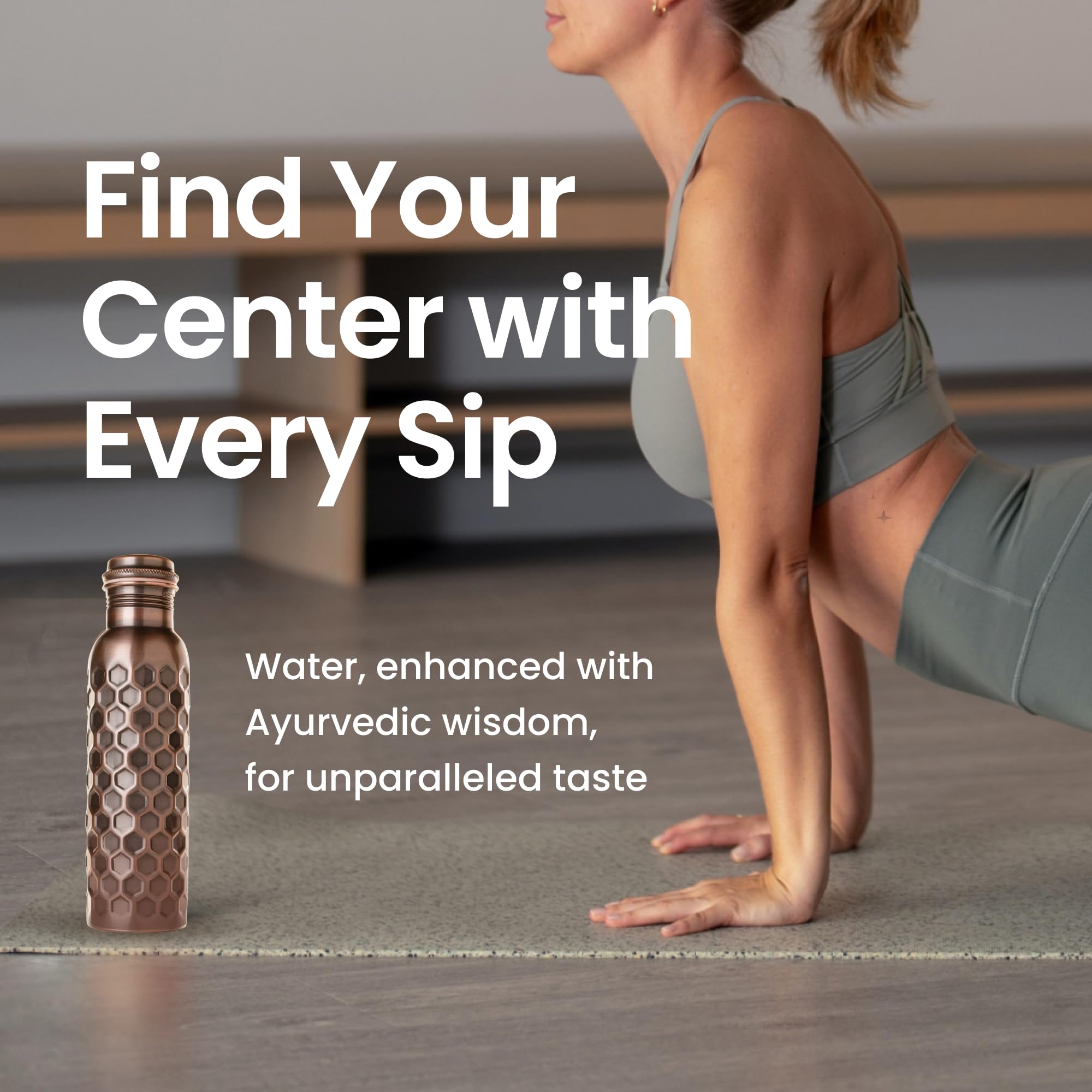 Otiem 100% Copper Water Bottle for Drinking Water, 34 Oz Antique Black – Stay Hydrated and Enjoy Ayurvedic Benefits – Leak-Proof, Temperature Retention, Eco-Friendly Design – Durable Copper Bottle