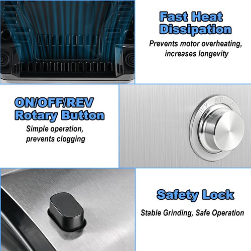Electric Meat Grinder, [3200W Max] Meat Grinder Heavy Duty for Home Use, Sausage Stuffer with 2 Blades, 4 Grinding Plates, 3 Sausage Tubes, Kibbe Kit, Stainless Steel (Black)