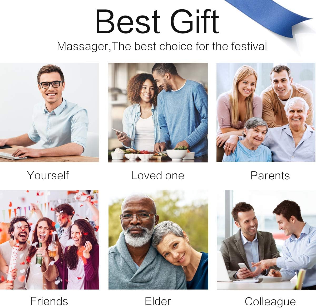 Mo Cuishle Shiatsu Neck and Back Massager with Heat - Electric 4D Deep Tissue Relief for All | Perfect Gift for Mom, Dad, and Loved Ones