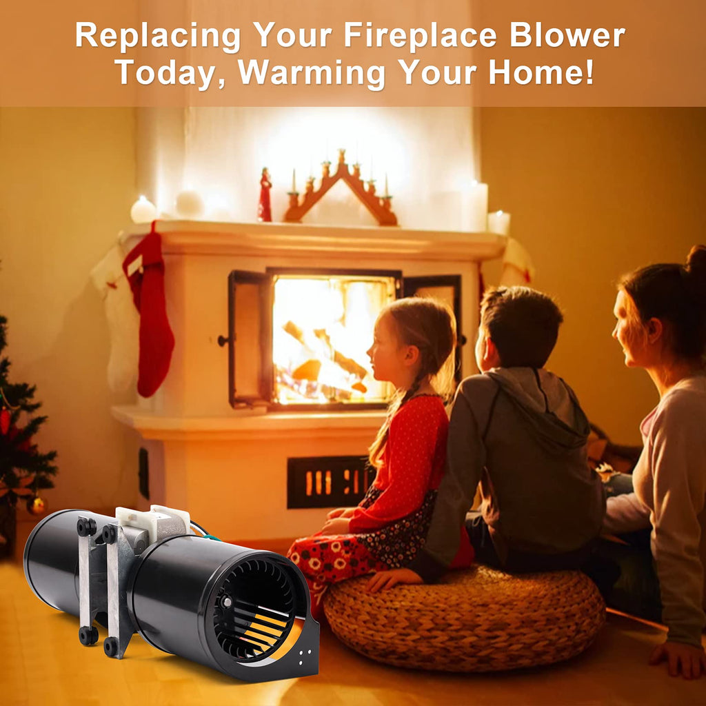 Adviace GFK-160 GFK-160A Fireplace Blower Fan Kit for Heat-N-Glo, Heat and Glow, Heat&Glo, Hearth and Home, Superior, Quadra-Fire Fireplaces, FAB-1600 FAB-1100 HB-RB168 1601881 950-3315 Blower Kit