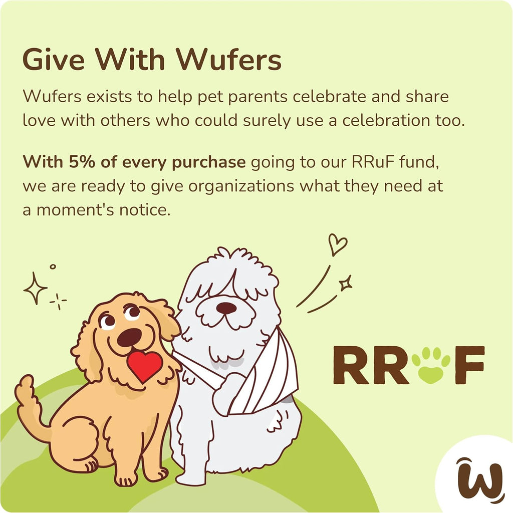 Wufers Birthday Boy Cookie Box - Gourmet Dog Treats Made with Locally Sourced Ingredients (Blue)