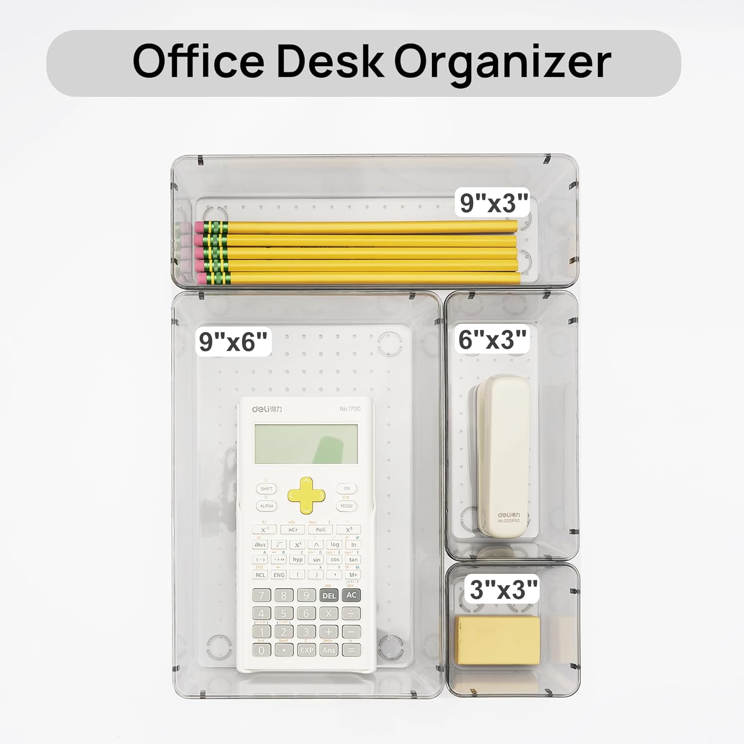 Vtopmart 25 PCS Desk Drawer Organizer Set - Versatile Plastic Storage Bins for Office & Home Use