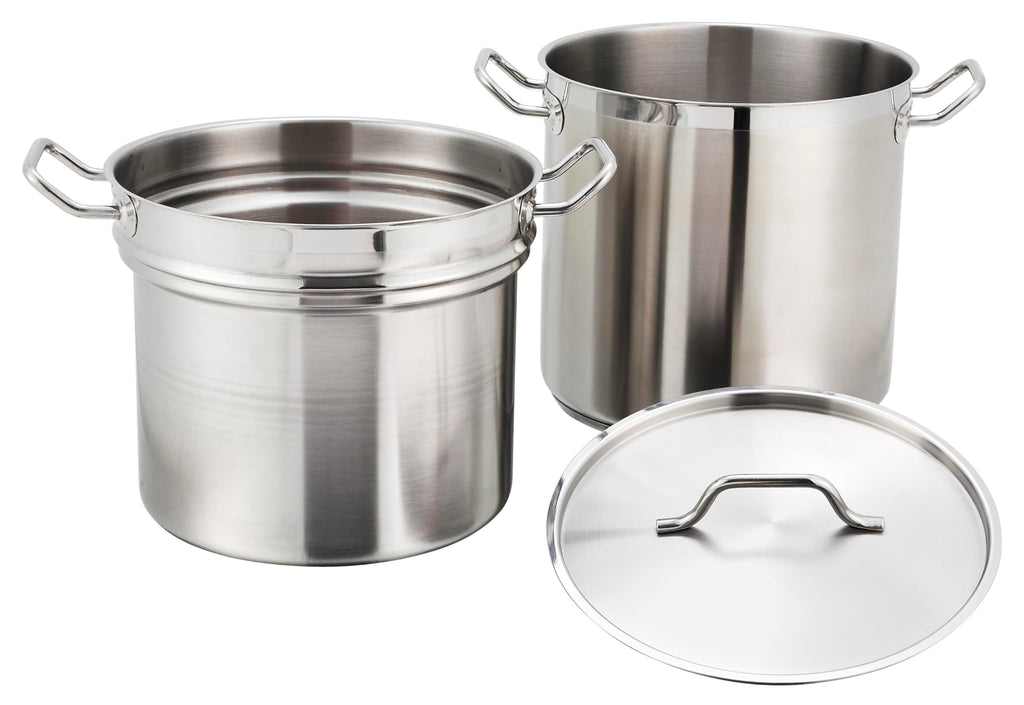 Winco 12qt S/S Double Boiler w/Cover