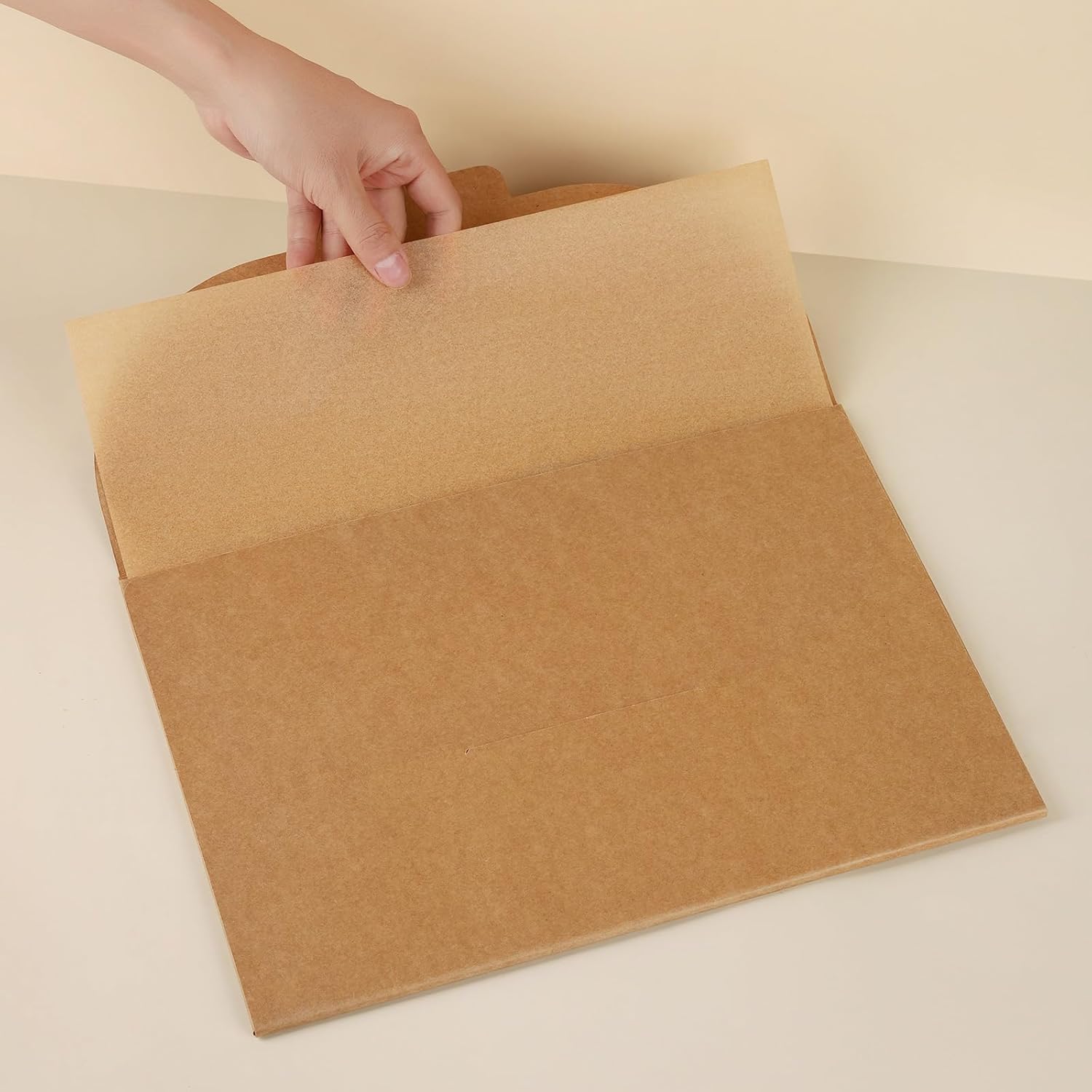 Skiennix Unbleached Parchment Paper Sheets - 200 Pcs Precut Non-Stick 9x13 Inches for Baking & Cooking