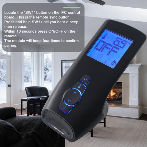 Fireplace Remote Transmitter 0.584.040 GTMFSLA Compatible with SIT Proflame 2, Ultimate Fireplace Control - Designed to Control All pre-Programmed Features of Proflame 2