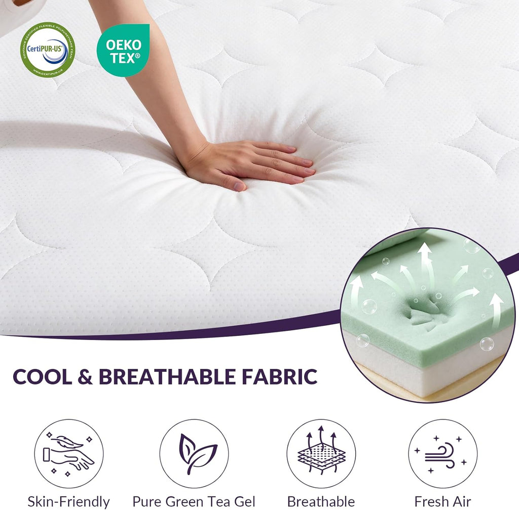 Skiennix 12-Inch Queen Mattress - Plush Hybrid Design with Cooling Gel Memory Foam for Side Sleepers | 365-Night Trial
