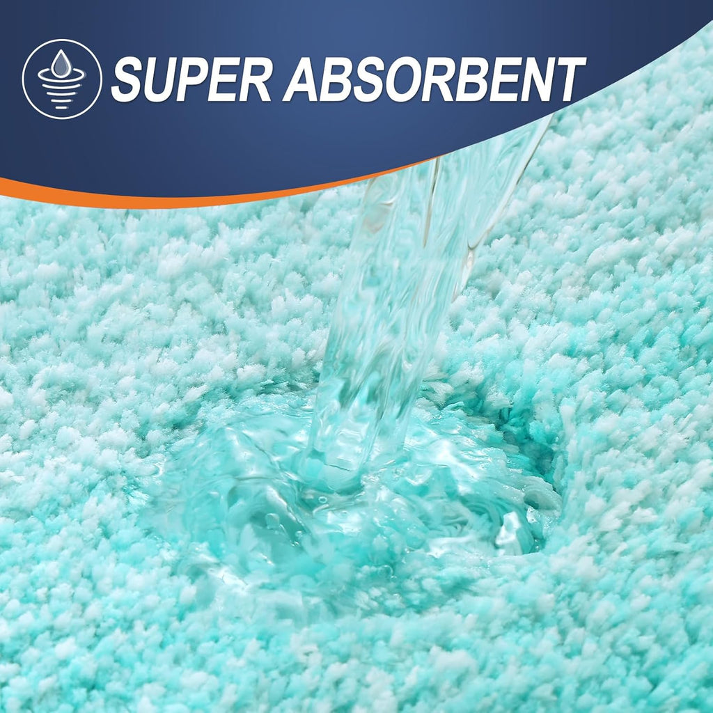 OLANLY Large Bathroom Rugs - Extra Soft Microfiber Mat 44x32 | Quick Dry & Machine Washable - Teal