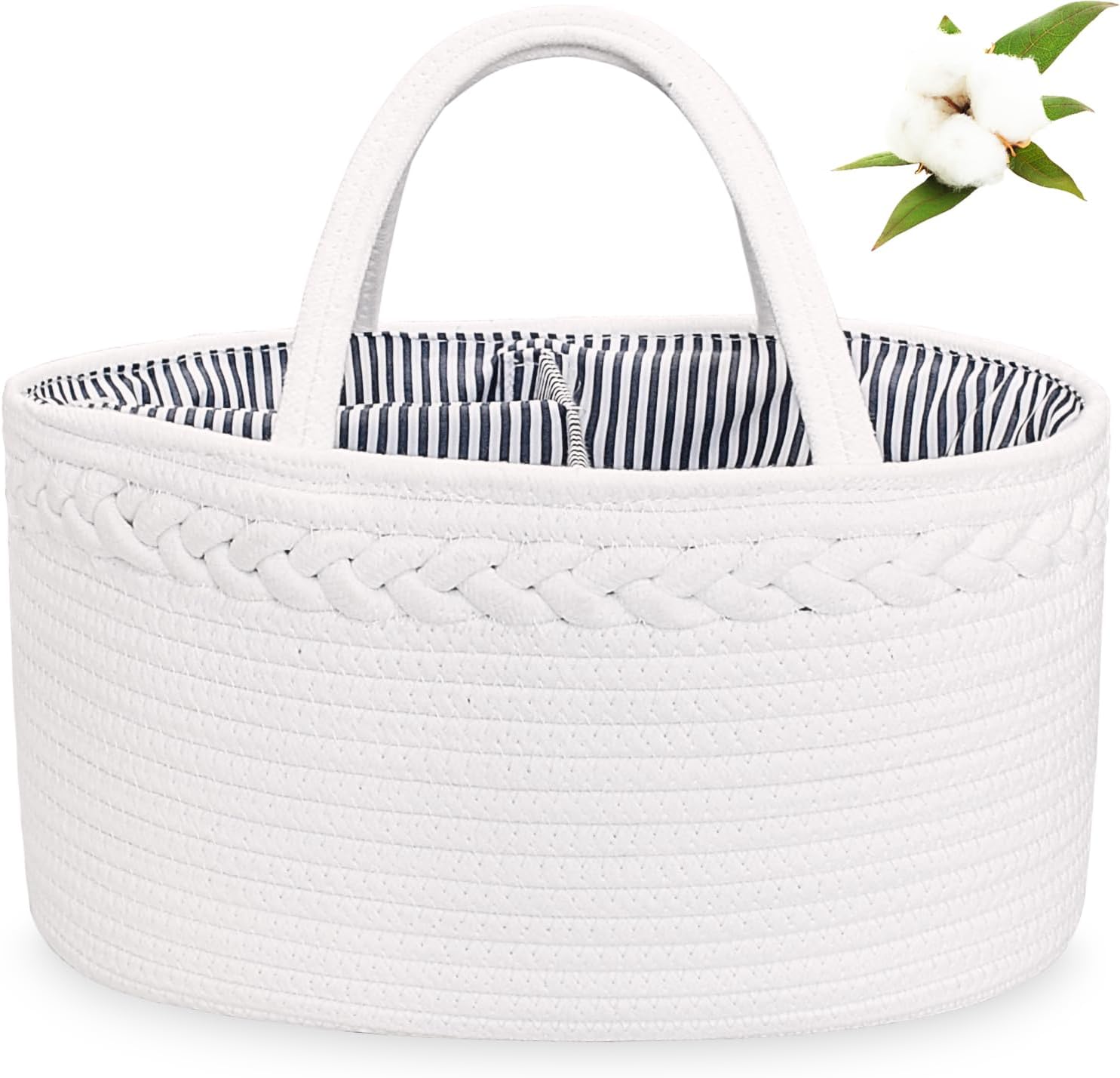 ABenkle Baby Diaper Caddy - Stylish Nursery Storage Bin & Car Organizer for Diapers & Wipes