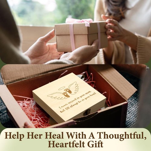 Woodamore Miscarriage Gifts for Mothers - Miscarriage Memorial Box, Infant Loss Memorial Gifts, Loss of Baby Sympathy Gifts, Angel Baby Memorial Gift, Miscarriage Keepsake for Mom