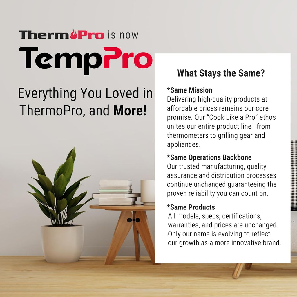 TempPro TP53 Digital Hygrometer - Indoor Thermometer with Comfort Indicator & Max/Min Records | Backlit Display