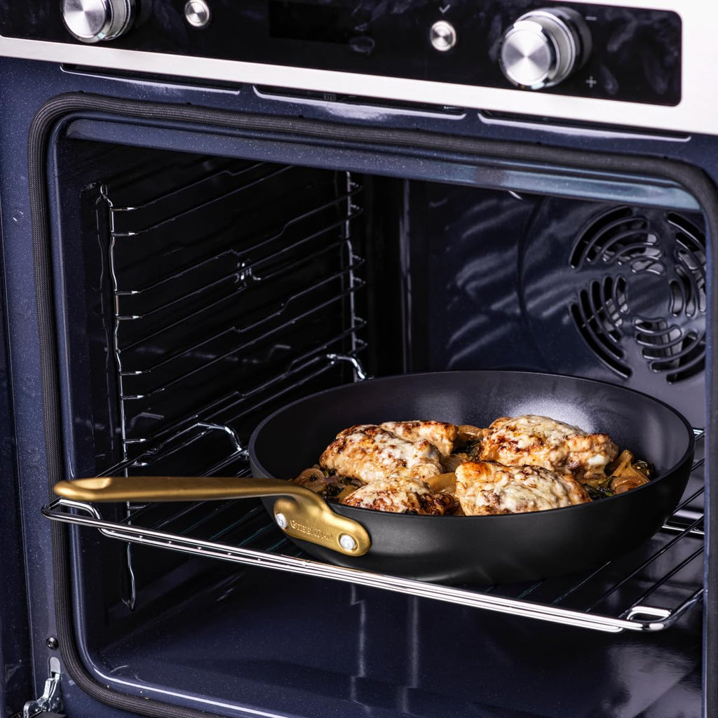 GreenPan Craft 8” and 11” 2 Piece Frying Pan Skillet Set, Healthy Ceramic Nonstick, Non-Toxic PFAS-Free, Dishwasher Safe, Oven Safe, Black