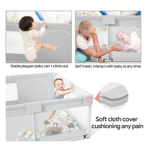 Fodoss Baby Playpen - Extra Large Toddler Play Yard for Apartments | Safe Activity Fence