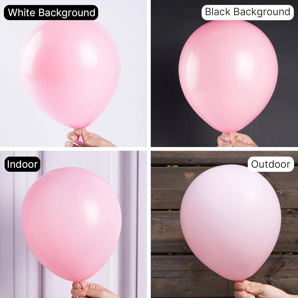 PartyWoo Light Pink Balloons - 100 Pcs 10 Inch Pastel Latex Helium Balloons for Baby Shower & Parties