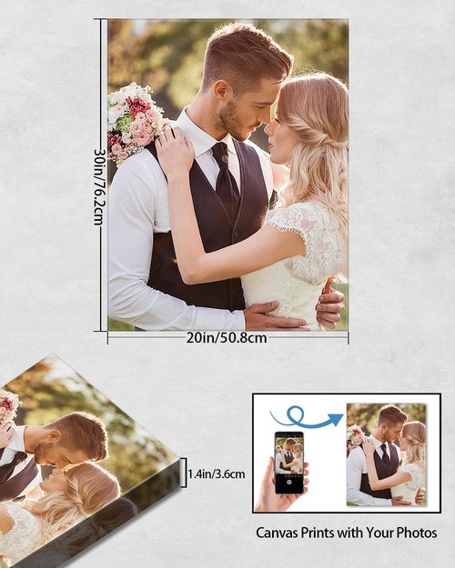 AbcCustomize Canvas Prints - Personalized Photo Art for Living Room & Bedroom Decor | Fast Next Day Shipping