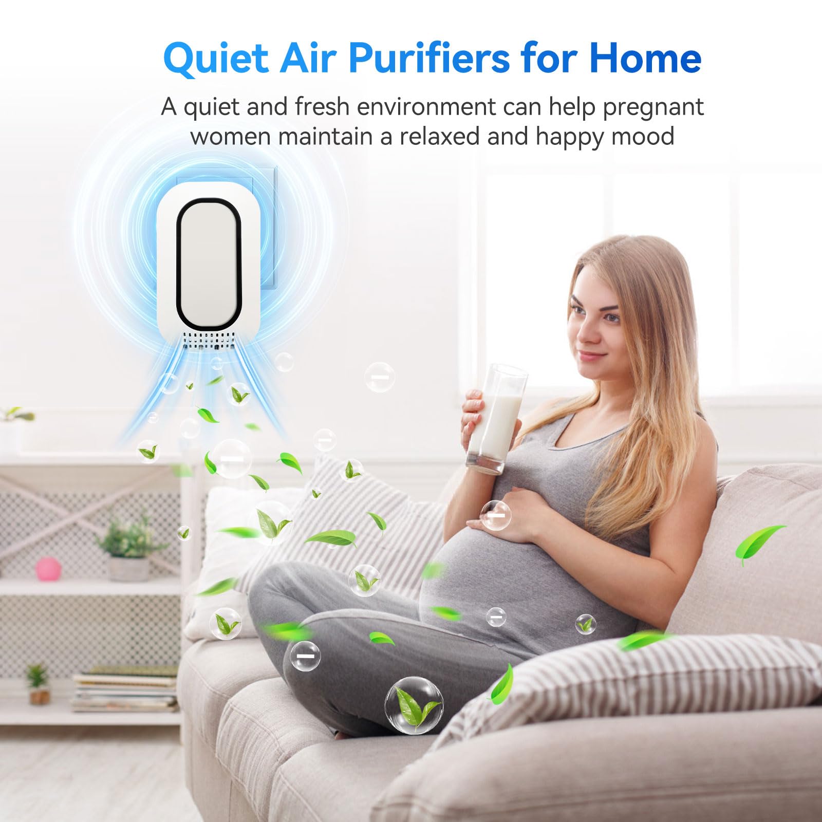 PVACG Plug In Ionizer Air Purifier With 4 Negative Ion Output Heads,Small Air Freshener With Backlight,Quiet and Energy-Saving, Ideal Air Cleaners for Home,Bedroom,Office,Living Room and Pet Room(3)