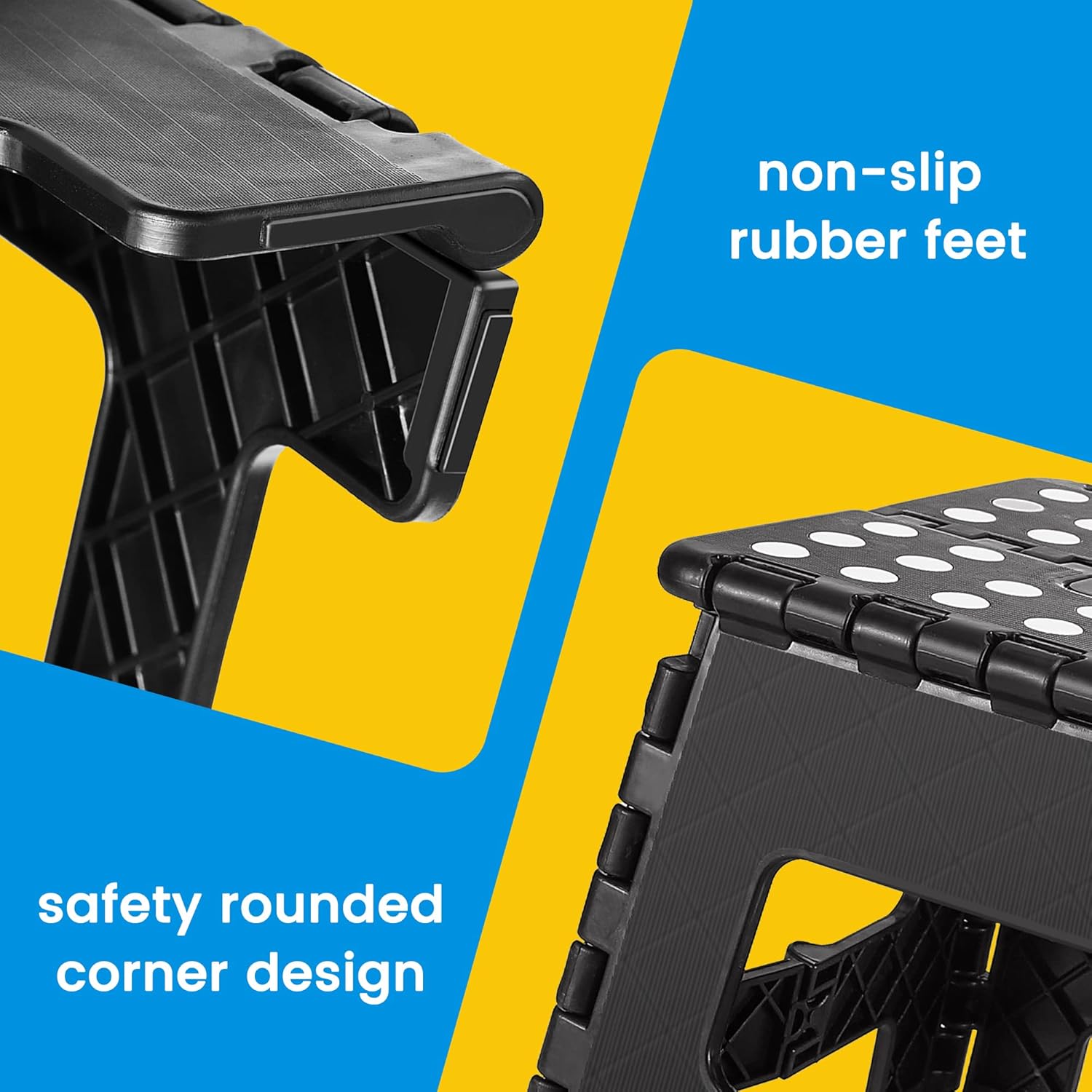 ACSTEP Folding Step Stool - Sturdy 9-Inch Collapsible Design | Non-Slip & Lightweight for Kids & Adults, 300 lbs Capacity