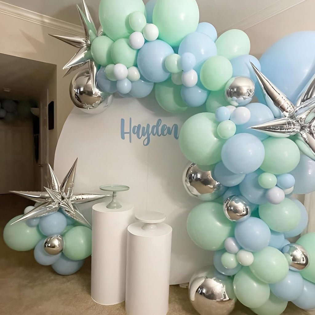 Voircoloria Mint Green Balloons - 12 Inch Pastel Latex for Baby Showers, Weddings & Parties