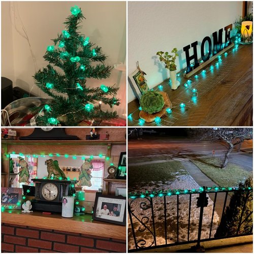 Yoitomehy St Patricks Day Decorations Green Shamrocks String Lights 10 ft 30 LEDs Battery Operated, Lucky Clover Fairy Lights, Green Lights for Porch Fireplace Golf cart, St. Patrick's Day Decoration