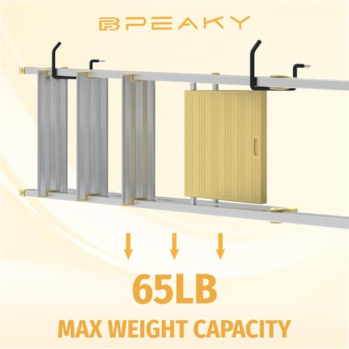**Skiennix Heavy-Duty Screw-In Ladder Hooks - 4PC Black Wall Mount Storage for Bikes, Ladders & More**