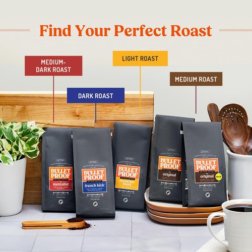 Bulletproof The Mentalist Medium-Dark Roast Single-Serve Pods, 10 Count, 100% Arabica Beans, Clean Coffee Tested for Toxins