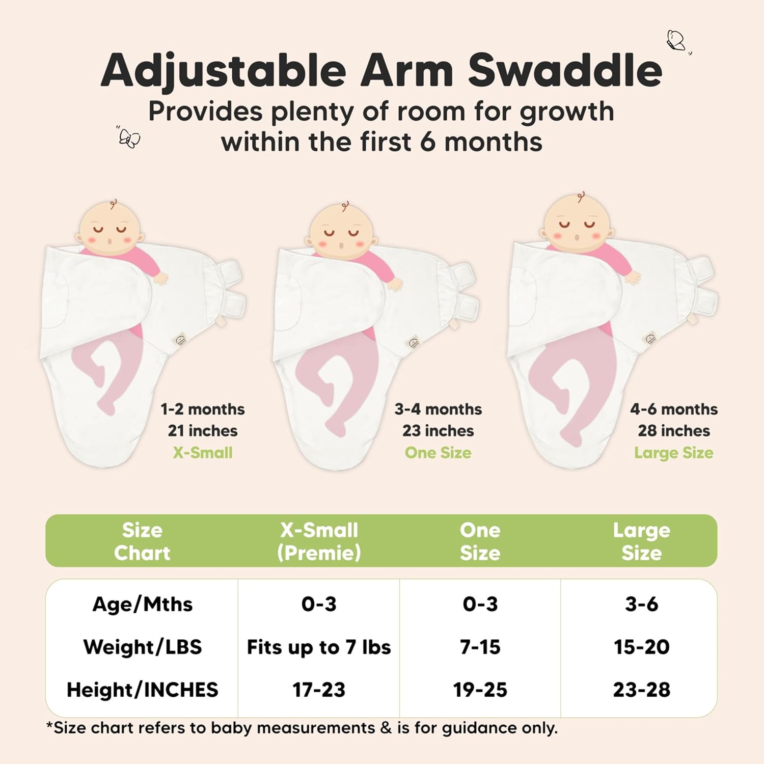 Skiennix Organic Baby Swaddle Sleep Sacks - Soft & Snug Newborn Swaddles for Infants 0-3 Months | Soft White, OS