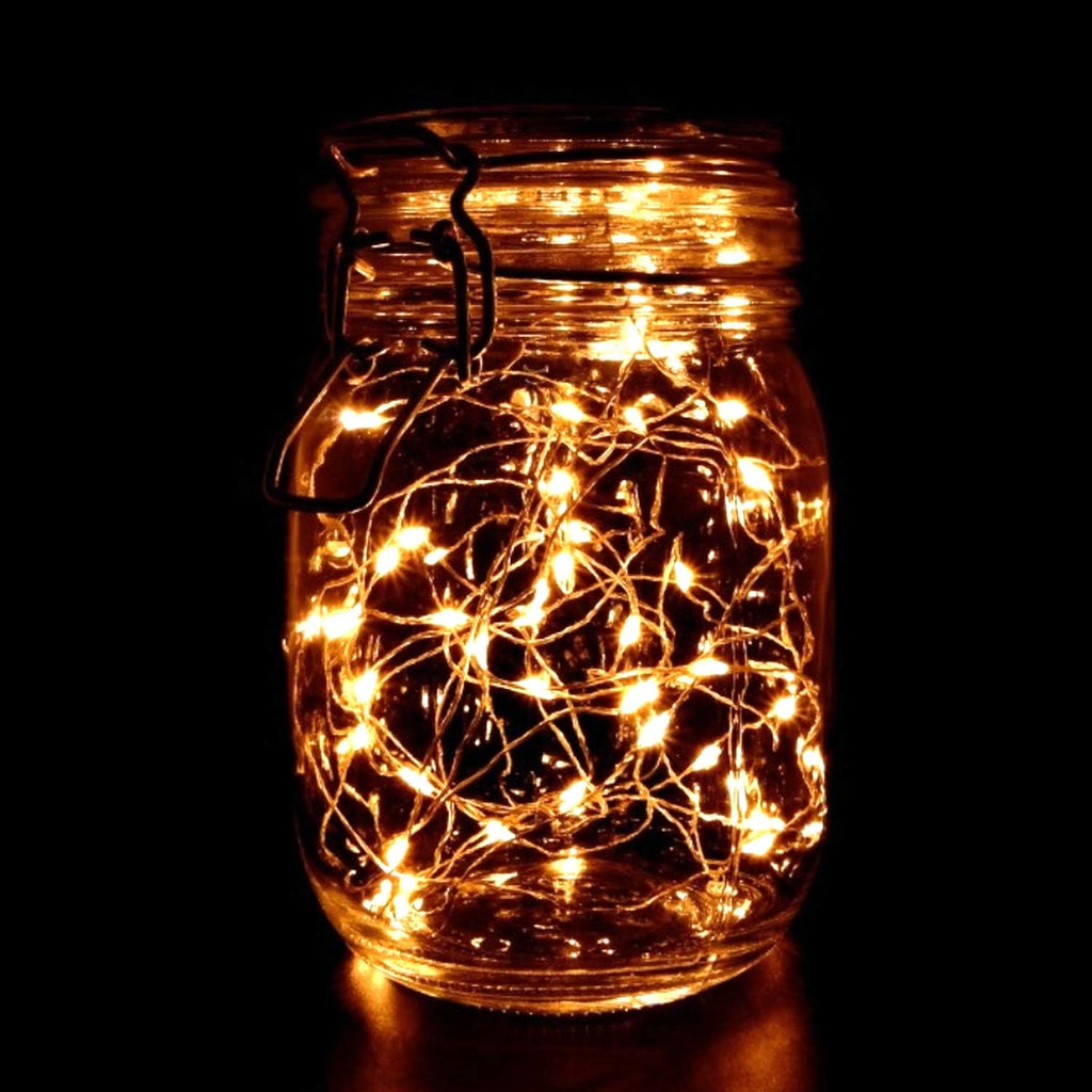 TenSteed Fairy String Lights - 6 Pack LED Firefly Lights, 7.2ft Warm White Silvery Copper Wire for Christmas & Weddings
