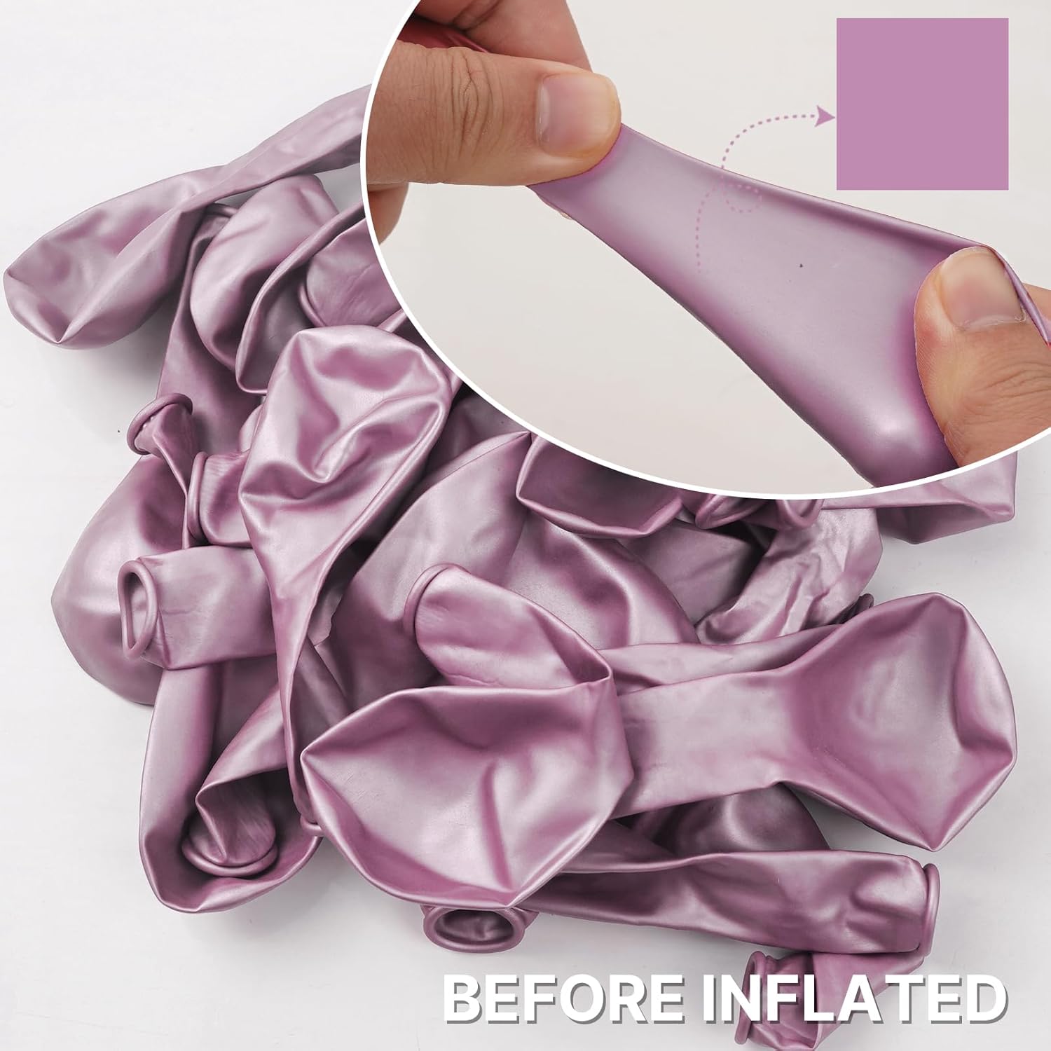 PartyWoo Metallic Pink Balloons - 50 Pcs 12 Inch | Perfect for Wedding & Birthday Decorations