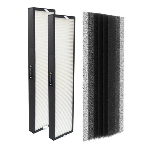 PUREBURG 182550 Replacement Filter Compatible with Bionair BAP536UV-U Air Purifier, 2-Pack H13 HEPA Activated Carbon Pre-Filters For Air Clean Dust VOCs Odor