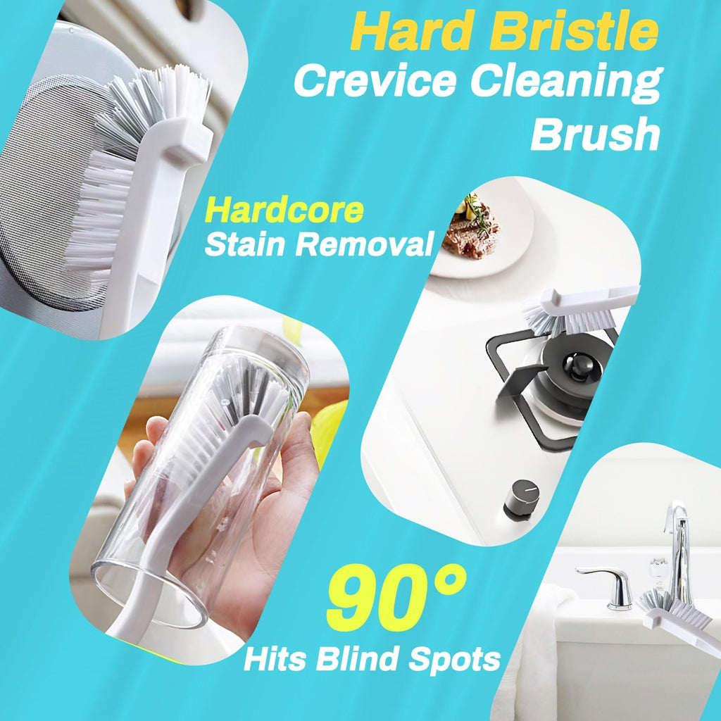 Potanro Ice Machine Cleaner Brush Sets, 14pcs Countertop Ice Maker Cleaner Tools, Gap Crevice Cleaning Brushes Tools Small Spaces, Scrub Sponge, Thin Brush for Cleaning Window Track, Straw, Bottle